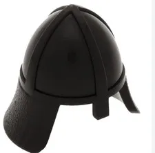 Lego Minifigure, Headgear Helmet Castle Nasal 3844 Black NEW