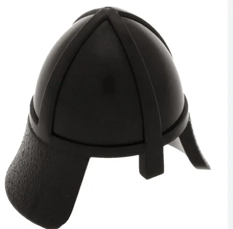 Lego Minifigure, Headgear Helmet Castle Nasal 3844 Black NEW