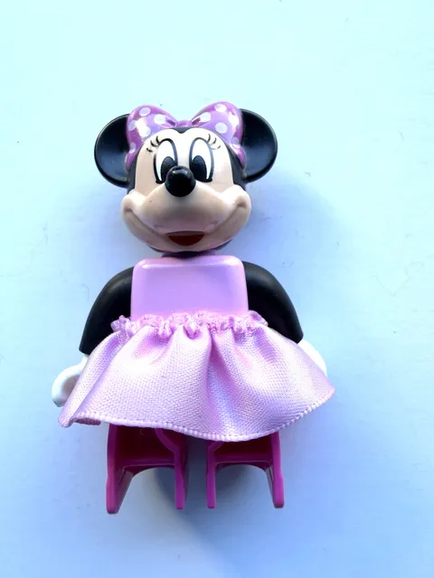 LEGO Duplo Disney Minnie Mouse Figure Pink Dress Purple Bow Replacement Toy