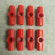 LEGO 32034 Technic Axle and Pin Connector Angled Number 2 180 degrees Red x8