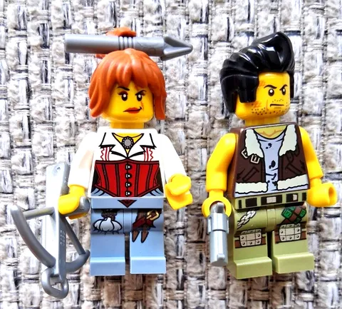 Lot of 2 2012 Lego Monster Fighters 9467 Minifigures Frank Rock - Ann Lee