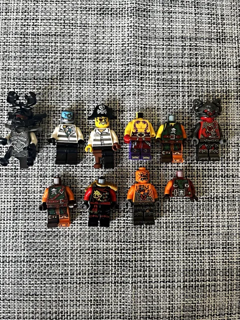 LEGO Ninjago Minifigure Parts Lot - Mixed Pieces/Incompleted Figures - 8 pcs