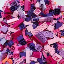 Bulk Lego:  Pink Purple - Sorted, 7.5oz, Bricks, Flats, Studs, Friends, Colorful