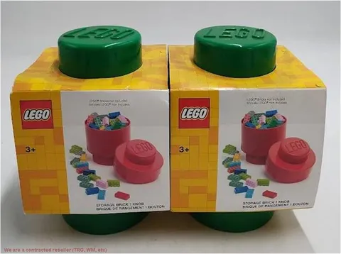 LOT OF 2!! LEGO Brick 1 Round - Dark Green