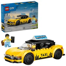LEGO City Yellow Taxi Car 60487 Driver and Tourist Minifigures New Sealed
