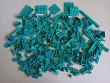 LEGO BULK LOT 420 DARK TURQUOISE BRICKS PLATES TILES & SPECIALTY PIECES