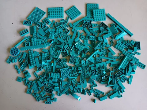 LEGO BULK LOT 420 DARK TURQUOISE BRICKS PLATES TILES & SPECIALTY PIECES