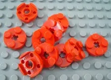 LEGO Lot of 10 Red 2x2 Round Plate Parts