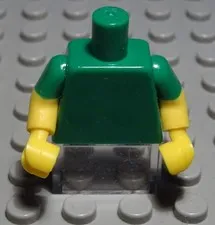 Lego Figure Accessories Top Torso Green With Decor