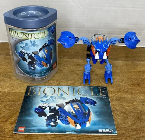 LEGO Bionicle 8562 Gahlok Complete Canister Instructions 2002 Bohrok Blue