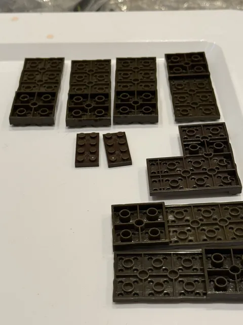 LEGO Dark Army Green Blocks Planks Lives Parts Blocks Lot