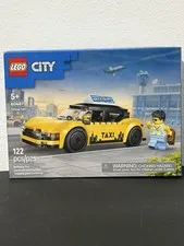 LEGO City Yellow Taxi Car Building Toy for Kids - Pretend Play Set Multicolor