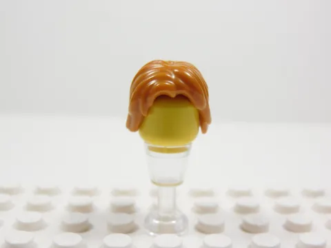 LEGO Dark Orange Mid-Length Hair w/ Center Part Minifig I12