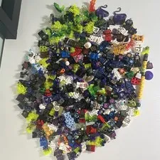 LEGO NINJAGO Minifigure Parts Bulk Lot heads, legs, torsos, helmets. 13.2oz
