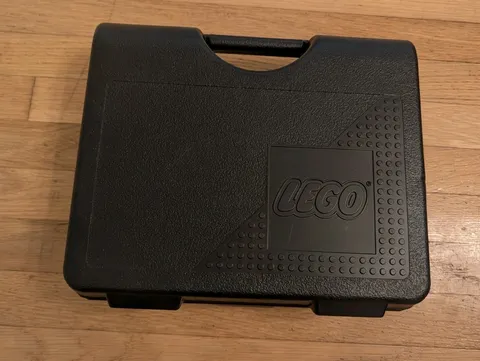 Vintage Lego Storage Carrying Case Black Plastic Latch Closure Box 1997 USA Made