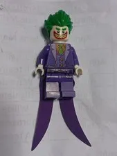 LEGO Minifigure The Joker Purple Suit Green Hair Long Fabric Cape 
