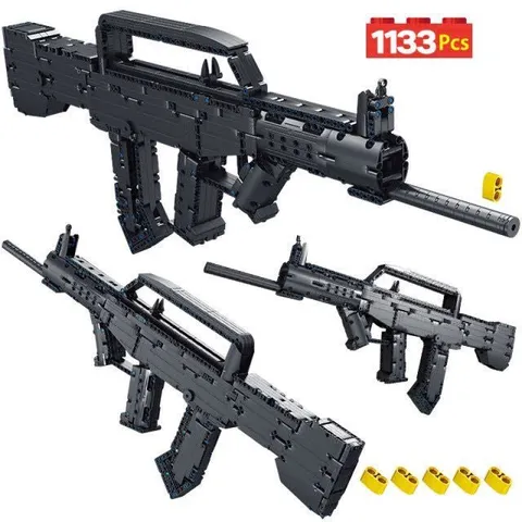 1133pcs WWII Simulation 95 Automatic Rifle Model Building Blocks Military Toy