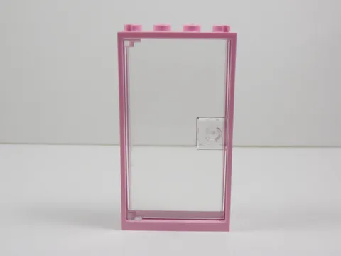 LEGO Pink 1x4x6 Door Frame w/ Trans Clear Door Minifig S9