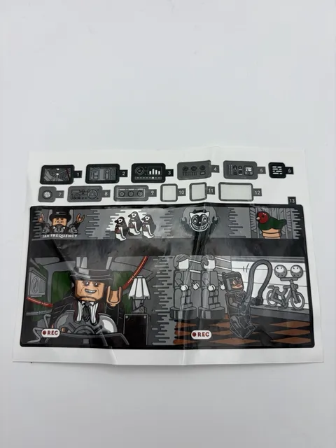 LEGO Batman 76252 Batcave Shadowbox Original Sticker Sheet Partial