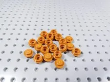 LEGO Lot of 20 Dark Orange 1x1 Round Plates BA