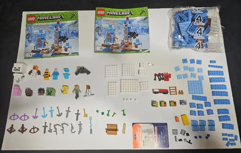 LEGO Minecraft The Ice Spikes 21131 Lot + Extras, Instructions, Sealed Bag 4