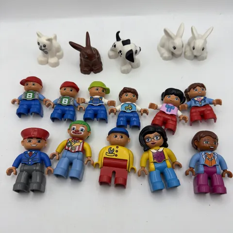 LEGO DUPLO People & Animal Lot Clown, Conductor, Mechanic, Kids