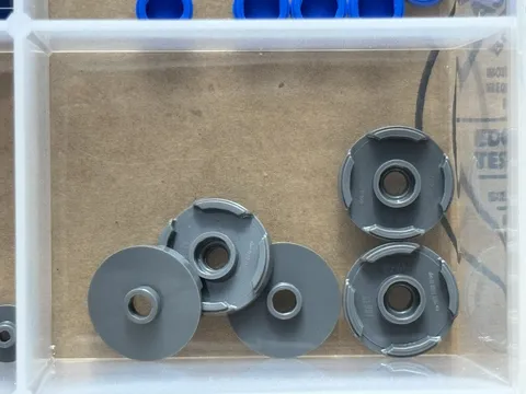 LEGO Parts - Dark Bluish Gray Tile, Round 2 x 2 Open Stud - No 18674 - QTY 5