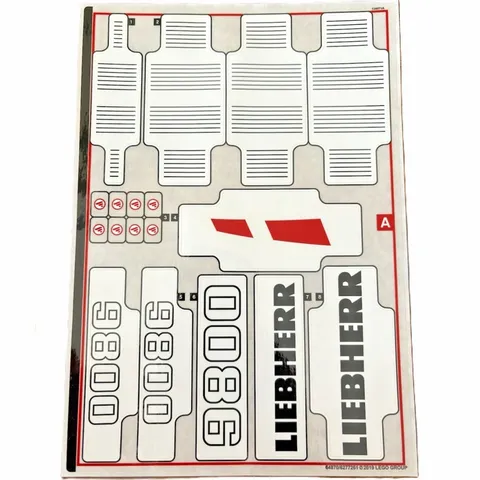 new LEGO Sticker Sheet #1 from Liebherr R 9800 set 42100