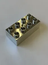 Lego Duplo Brick In Chrome, 100 Years Lego Special Brick 2x4 Studs RARE