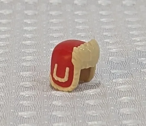 LEGO Minifigure Headgear Red & Tan Ushanka Cap Snow Winter Hat