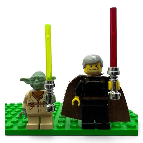 LEGO Star Wars Count Dooku Yoda Minifigure Lot sw0060 sw0051 7103 2002 Jedi Duel