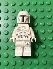 LEGO SW0631 White Prototype Boba Fett Detailed Pattern