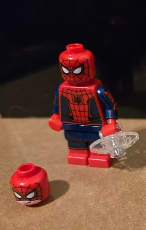 LEGO MCU Spider-Man Minifigure SH0420 with Web and Unmasked Head