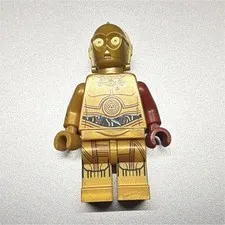 LEGO Star Wars C-3PO Minifigure Gold Protocol Droid with Dark Red Arm