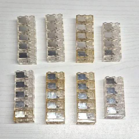Non-Lego Clear 2x3 (4 Plate Tall) Brick Light-Up Lot Of 38 Lego Compatible