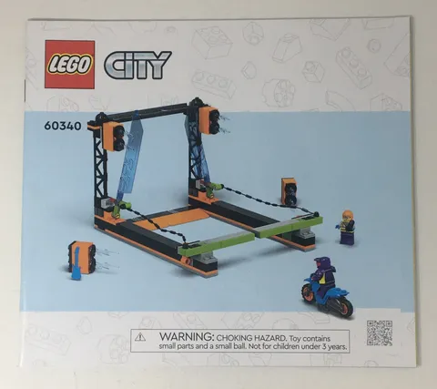 Lego 60340 City Blade Stunt Challenge Instruction Manual Book Only - No Bricks