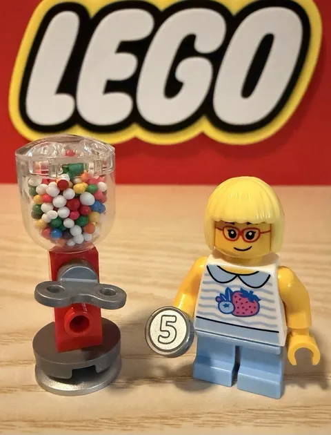 Lego City Kiddo Minifigure With Gumball Machine Accessory 