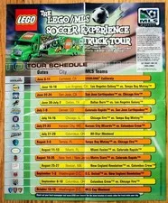Lego MLS Soccer Experience It Kicks! Poster Teams Truck Tour Schedule