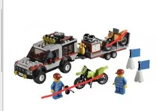 LEGO 4433 CITY Dirt Bike Transporter 95% Complete With 1 Minifigure 