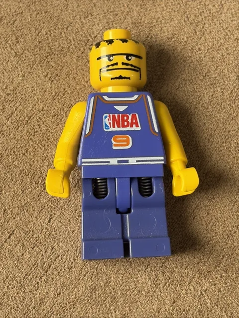 Lego Minifig NBA Player #9 PURPLE NBA 9 Spring Leg *AUTHENTIC Lego Pieces*
