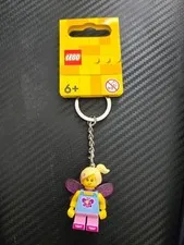 (A) 853795 LEGO BUTTERFLY GIRL Minifigure Character Keychain NWT