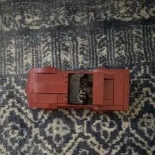 LEGO Red Brick-Built Car Vehicle Build with Minifigure Driver PREBUILT