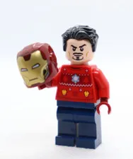 Tony Stark CHRISTMAS SWEATER Iron Man 76196 Super Hero LEGO® Minifigure Figure