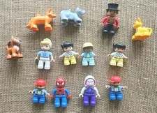 Lot Of 13 Lego Duplo Toy Figures Cinderella, Marvel, Ringmaster, Animals, Kids