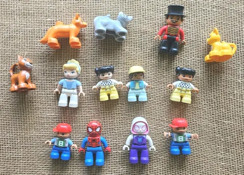 Lot Of 13 Lego Duplo Toy Figures Cinderella, Marvel, Ringmaster, Animals, Kids