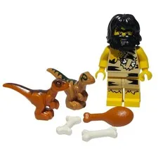 Lego Caveman & Dinosaurs Minifigure Lot Raptor Dino Bones Prehistoric MOC Bundle