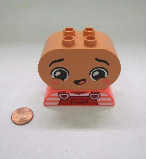 Lego Duplo Child Baby Moods Happy Angry Head & Clothes Specialty Printed 2 Block