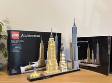 LEGO ARCHITECTURE 21028 NEW YORK CITY 100% Complete 598pcs/Box/Manual Retired