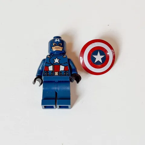 LEGO Minifigure Captain America Dark Blue Suit sh014 Super Heroes Avengers
