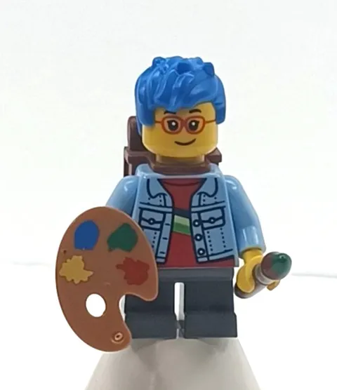 Lego Child Light Blue Denim Jacket, Dark Bluish Gray Shorts Minifigure CTY1393